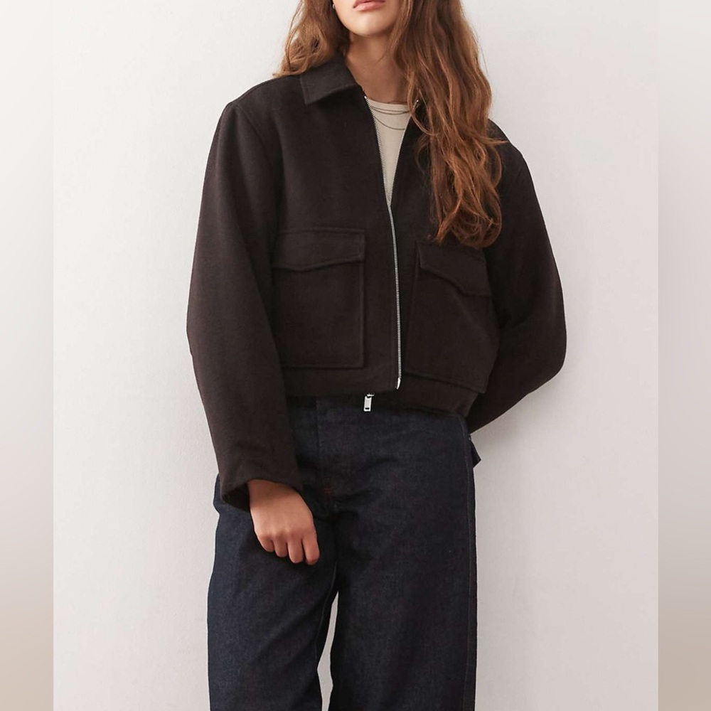 ASOS Chocolate Brown Zip-Up Jacket